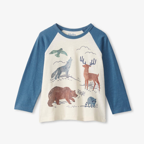 Hatley Long Sleeve Crew Neck Top - Winter Forest-Pumpkin Pie Kids Canada
