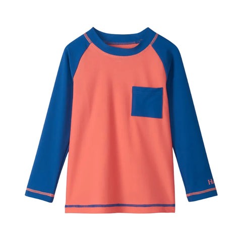 Hatley Longsleeve Rashguard - Coral and Navy-S26SUK1657 4-Pumpkin Pie Kids Canada