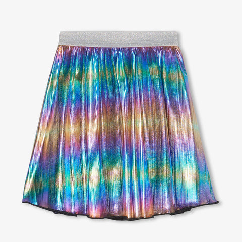 Hatley Mid Length Skirt - Metallic Rainbow-Pumpkin Pie Kids Canada