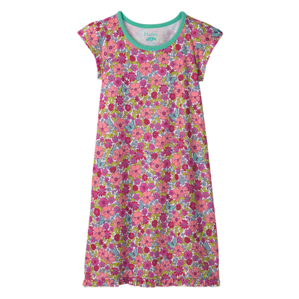 Hatley Nightdress - Groovy Flowers-S25GFK1871 2-Pumpkin Pie Kids Canada