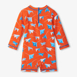 Hatley One Piece Rashguard - Sting Rays-S26SRI908B 3-6M-Pumpkin Pie Kids Canada