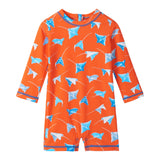 Hatley One Piece Rashguard - Sting Rays-S26SRI908B 3-6M-Pumpkin Pie Kids Canada