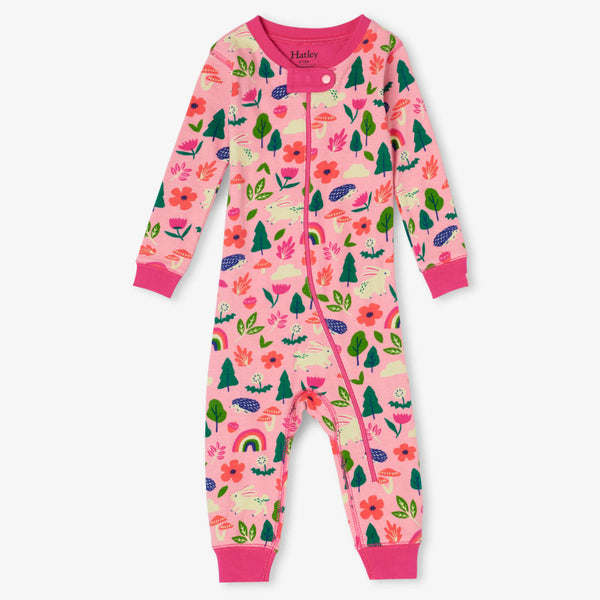 Hatley Organic Coverall - Pretty Forest-Pumpkin Pie Kids Canada