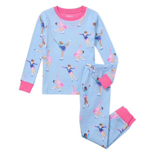 Hatley Organic Pajama Set - Figure Skaters-F26FSK204O 4-Pumpkin Pie Kids Canada