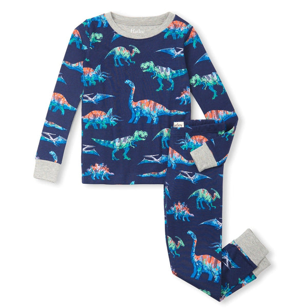 Hatley Organic Pajama Set - Imagine Dinos-Pumpkin Pie Kids Canada