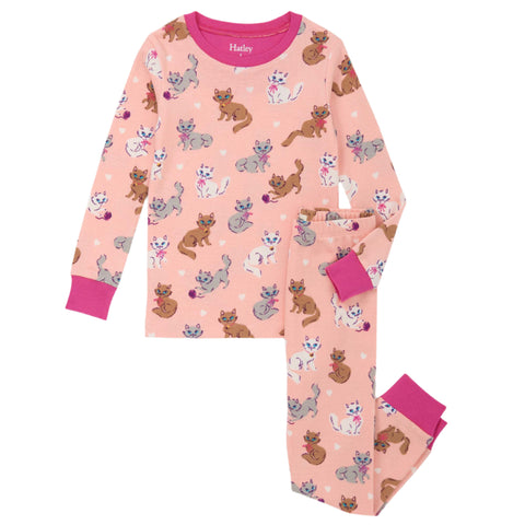 Hatley Organic Pajama Set - Little Kitties-Pumpkin Pie Kids Canada
