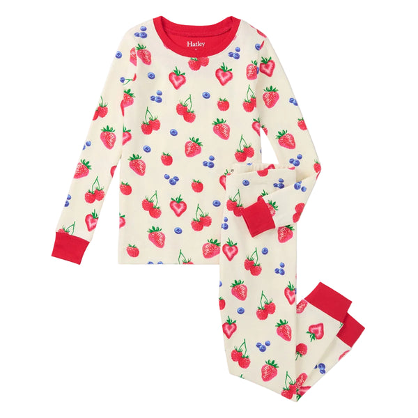 Hatley Organic Pajama Set - Summer Berries-Pumpkin Pie Kids Canada