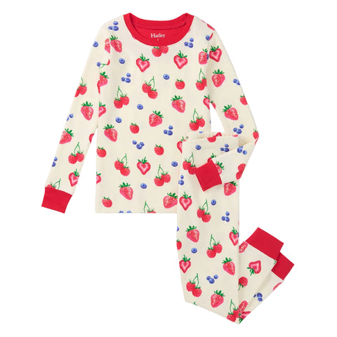 Hatley Organic Pajama Set - Summer Berries-Pumpkin Pie Kids Canada