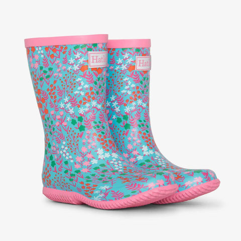 Hatley Packable Rain Boots - Ditsy Floral-S24DFK1798 5-Pumpkin Pie Kids Canada