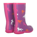 Hatley Packable Rain Boots - Leaping Horses-S25LHK1798 5-Pumpkin Pie Kids Canada