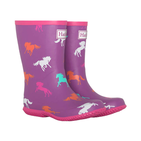 Hatley Packable Rain Boots - Leaping Horses-S25LHK1798 5-Pumpkin Pie Kids Canada