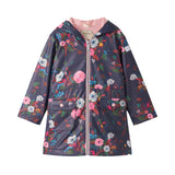 Hatley Peplum Rain Jacket - Fall Floral-Pumpkin Pie Kids Canada