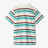 Hatley Polo Top - Hiking Stripes-Pumpkin Pie Kids Canada