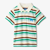 Hatley Polo Top - Hiking Stripes-Pumpkin Pie Kids Canada