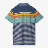 Hatley Polo Top - Nautical Stripes-Pumpkin Pie Kids Canada