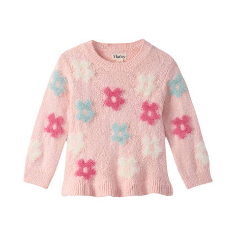 Hatley Pretty Sweater - English Rose Flowers-Pumpkin Pie Kids Canada