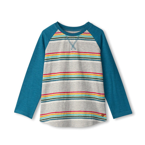 Hatley Raglan Tee - Retro Stripe-Pumpkin Pie Kids Canada