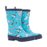 Hatley Rain Boots - Shark Party-S26SPK1367 6-Pumpkin Pie Kids Canada