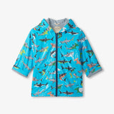 Hatley Rain Jacket - Colour Change Shark Party-S26SPK818 4-Pumpkin Pie Kids Canada