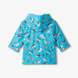 Hatley Rain Jacket - Colour Change Shark Party-S26SPK818 4-Pumpkin Pie Kids Canada