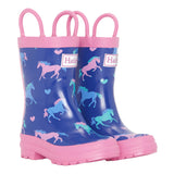 Hatley Rainboots - Heart & Horses-F25HHT1577 6-Pumpkin Pie Kids Canada