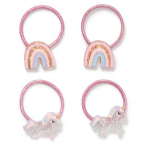 Hatley Rainbows & Unicorns 2pk Hair Elastics - Assorted-F00072131-2-Pumpkin Pie Kids Canada