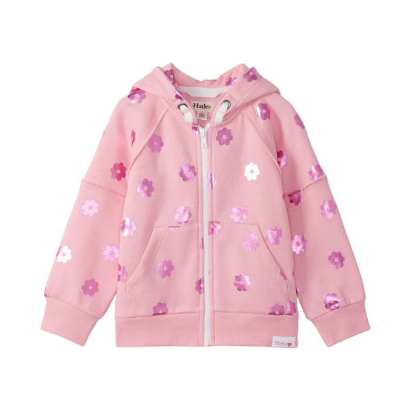 Hatley Raw Edge Hoodie - Blossom-Pumpkin Pie Kids Canada