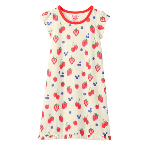 Hatley Ruffle Hem Nightdress - Summer Berries-S26SBK1871 4-Pumpkin Pie Kids Canada