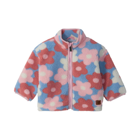 Hatley Sherpa Jacket - Big Flowers-Pumpkin Pie Kids Canada