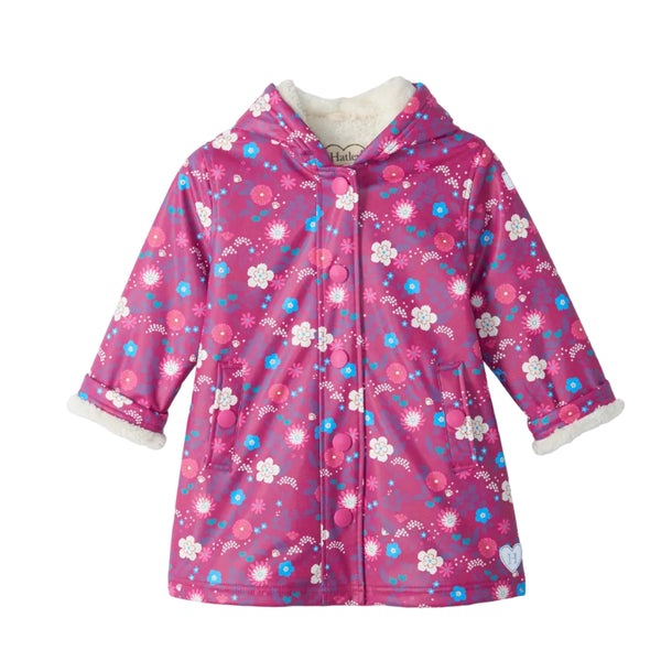 Hatley Sherpa Lined Jacket - Tiny Flowers-F26TFK817 5-Pumpkin Pie Kids Canada
