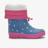 Hatley Sherpa Lined Rain Boots - Tiny Drops-Pumpkin Pie Kids Canada