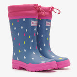 Hatley Sherpa Lined Rain Boots - Tiny Drops-Pumpkin Pie Kids Canada