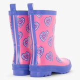Hatley Shiny Rain Boot - Heart Burst-S26HBK1366 6-Pumpkin Pie Kids Canada