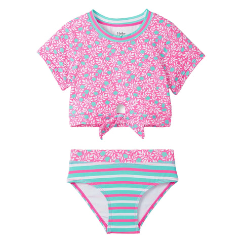 Hatley Short Sleeve Tankini Set - Mini Vines-S26MVK1868 3-Pumpkin Pie Kids Canada