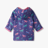 Hatley Snap Raincoat - Hearts & Horses-F25HHT1317 2-Pumpkin Pie Kids Canada