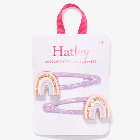 Hatley Sparkle Rainbow Snap Clips-Pumpkin Pie Kids Canada