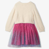 Hatley Sweater Tulle Dress - Falling Stars-Pumpkin Pie Kids Canada