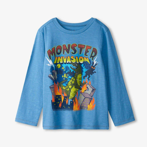 Hatley Tee - Monster Invasion-Pumpkin Pie Kids Canada