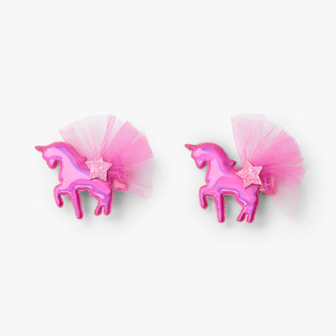 Hatley Tulle Unicorn Hair Clips-Pumpkin Pie Kids Canada