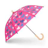 Hatley Umbrella - Colour Changing White Hearts-S24GHK021-Pumpkin Pie Kids Canada