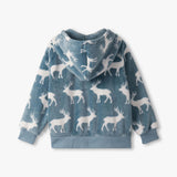 Hatley Zip-Up Hoodie - Staggered Elks-Pumpkin Pie Kids Canada