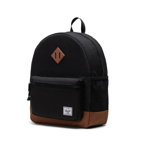 Herschel Heritage Youth Backpack 20L - Black/Saddle Brown-Pumpkin Pie Kids Canada