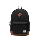 Herschel Heritage Youth Backpack - Black/Saddle Brown-Pumpkin Pie Kids Canada