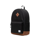 Herschel Heritage Youth Backpack - Black/Saddle Brown-Pumpkin Pie Kids Canada