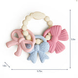 Itzy Ritzy Itzy Trio Teether - Bows-Pumpkin Pie Kids Canada