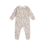 Deux Par Deux Organic 1pc Pajama - Flower Hearts-J20PA40-2J234 3M-Pumpkin Pie Kids Canada