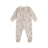 Deux Par Deux Organic 1pc Pajama - Flower Hearts-J20PA40-2J234 3M-Pumpkin Pie Kids Canada