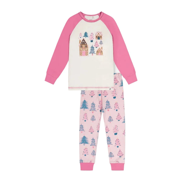 Deux Par Deux Organic Pajama Set - Trees-J20PG10-2J224 3-Pumpkin Pie Kids Canada