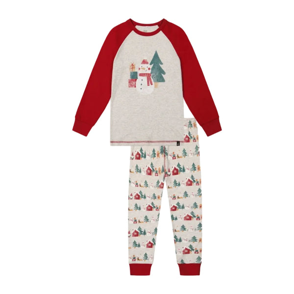 Deux Par Deux Organic Pajama Set - Christmas-J20R10-2J321 2-Pumpkin Pie Kids Canada