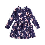 Deux Par Deux Dress - Navy Unicorns-J20Z86-2J083 3-Pumpkin Pie Kids Canada